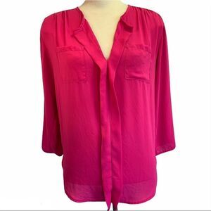 Lovely Day neon pink blouse size medium